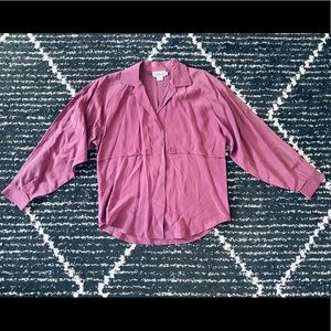 Vintage mauve silk blouse